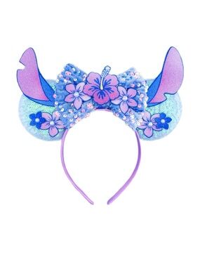Disney Inspired STITCH Purple Iridescent Minnie Ears Headband - NWOT
